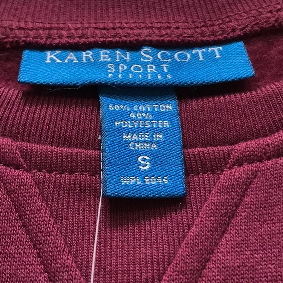 KAREN SCOTT SPORT SIZE PS EVERYDAY FLEECE SWEATER - Picture 4 of 5